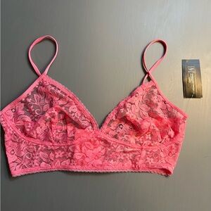 INC International Concepts Floral Lace Bralette in Pink